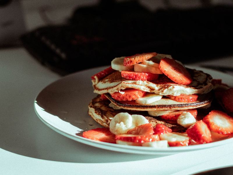 Banana oat pancakes