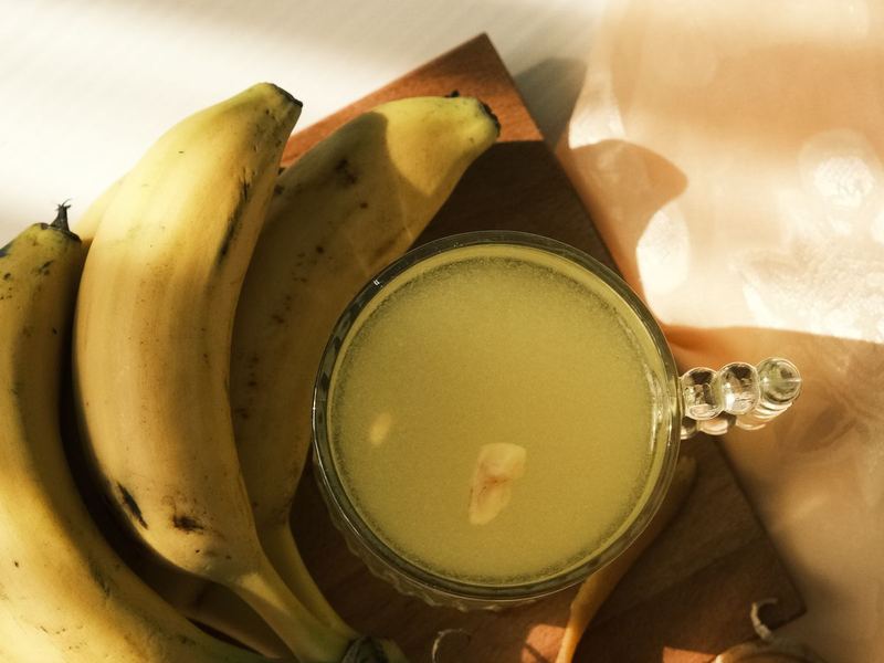 Banana sunflower butter smoothie