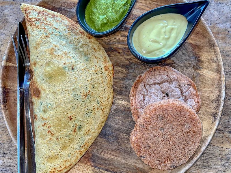 Besan chilla (chickpea flour pancakes)