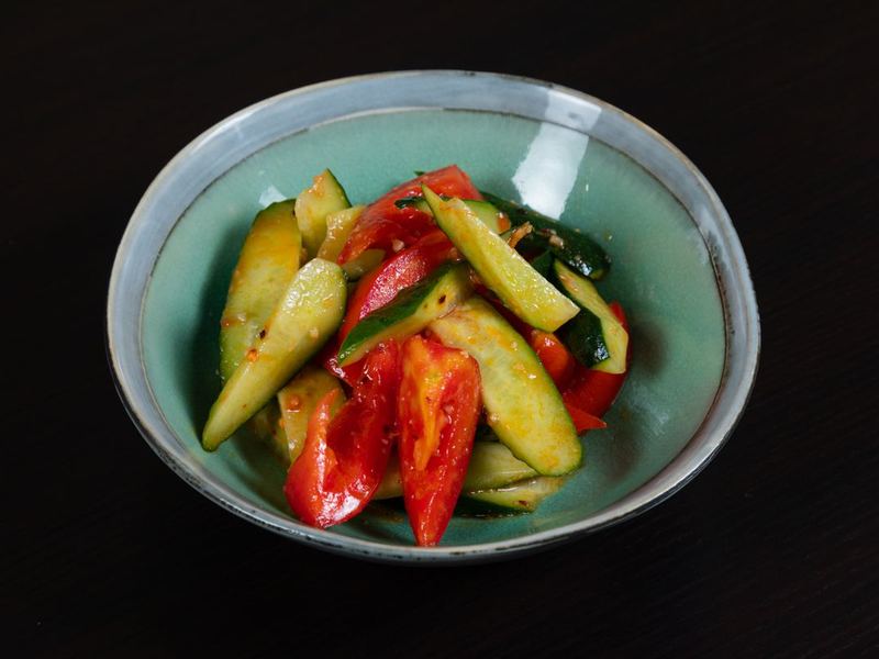 Crunchy cucumber confetti salad