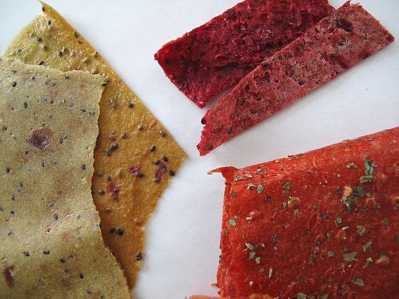 Homemade fruit leather