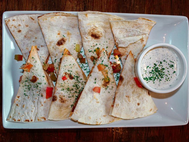 Cheesy whole-wheat quesadilla strips