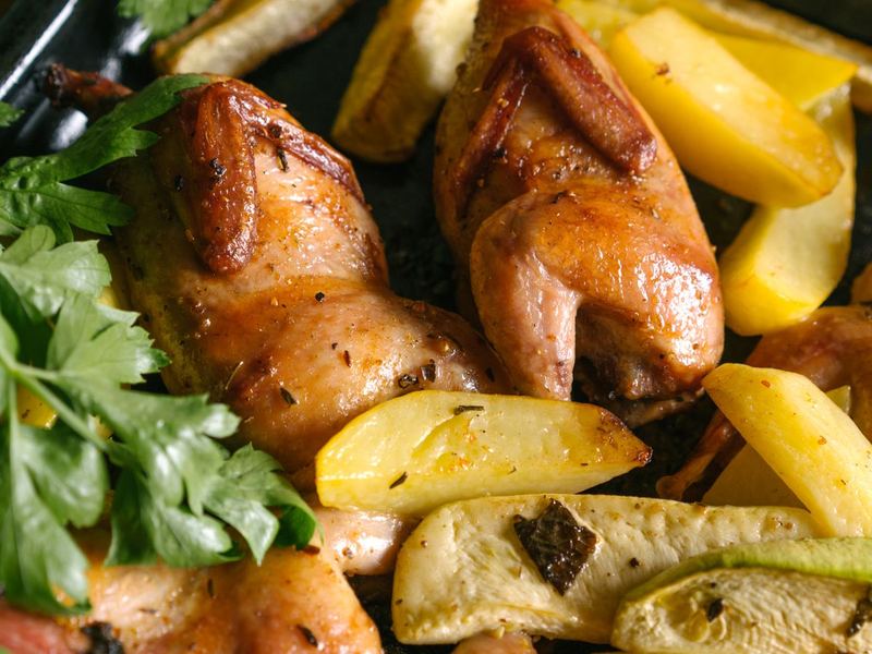 Sheet-pan chicken and veggies